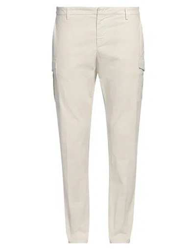 Dondup Man Pants Ivory Size 40 Cotton, Elastane In White