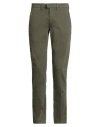 Dondup Man Pants Khaki Size 30 Cotton, Elastane In Green