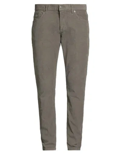 Dondup Man Pants Khaki Size 30 Cotton, Elastane In Gray