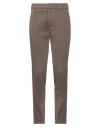 Dondup Man Pants Military Green Size 35 Cotton, Elastane In Brown