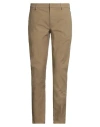 Dondup Man Pants Khaki Size 31 Cotton, Elastane In Brown