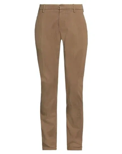 Dondup Man Pants Khaki Size 31 Cotton, Lyocell, Elastane In Beige