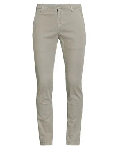 Dondup Man Pants Khaki Size 32 Cotton, Elastane In Gray