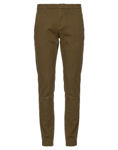 Dondup Man Pants Khaki Size 32 Modal, Cotton, Elastane In Green