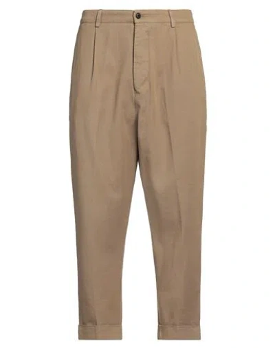 Dondup Man Pants Khaki Size 34 Cotton In Beige