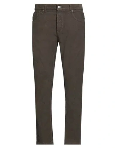Dondup Man Pants Khaki Size 34 Cotton, Elastane In Sand