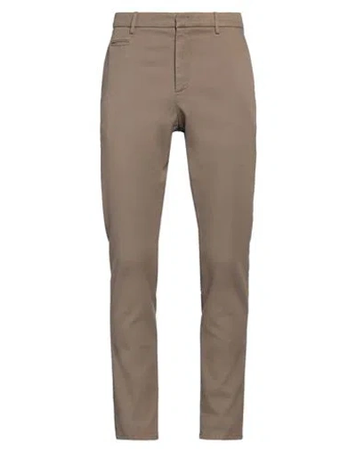 Dondup Man Pants Khaki Size 34 Cotton, Elastane In Beige