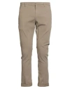 Dondup Man Pants Khaki Size 34 Cotton, Elastane In Neutral