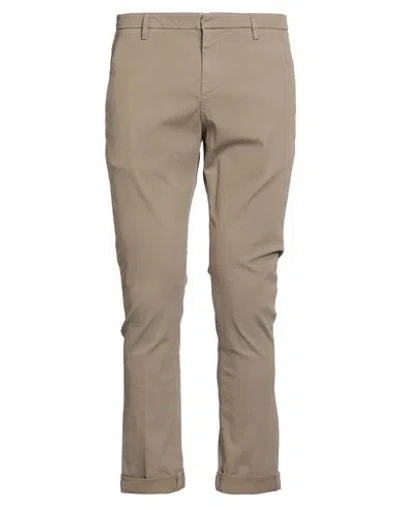 Dondup Man Pants Khaki Size 34 Cotton, Elastane In Neutral