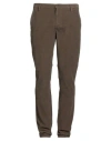 Dondup Man Pants Khaki Size 35 Cotton, Elastane In Brown