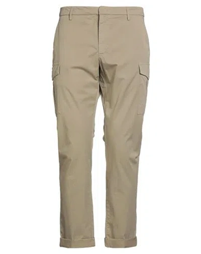 Dondup Man Pants Khaki Size 35 Cotton, Elastane In Neutral