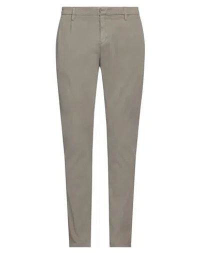 Dondup Man Pants Khaki Size 35 Cotton, Elastane In Gray