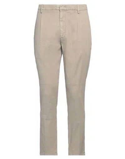 Dondup Man Pants Khaki Size 35 Linen, Lyocell, Elastane In Beige
