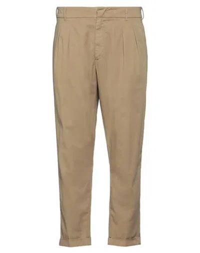 Dondup Man Pants Khaki Size 36 Cotton, Elastane In Beige