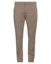 Dondup Mid-rise Straight Leg Trousers In Beige