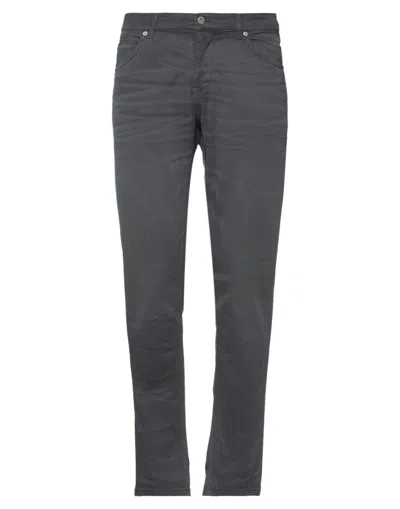 Dondup Man Pants Lead Size 29 Cotton, Elastane In Grey