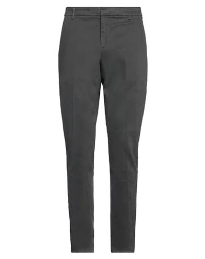 Dondup Man Pants Lead Size 30 Cotton, Elastane In Gray