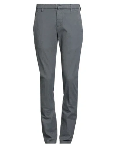 Dondup Man Pants Lead Size 31 Cotton, Polyester, Elastane In Gray