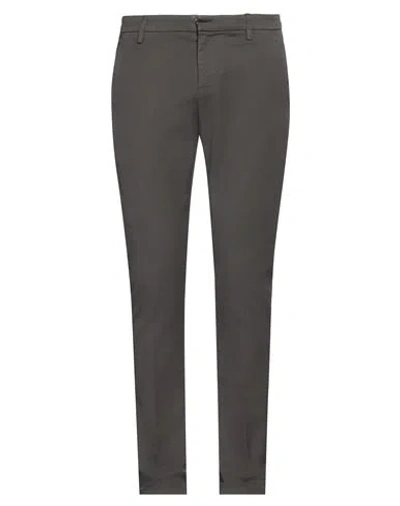 Dondup Man Pants Lead Size 30 Cotton, Elastane In Gray
