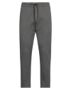 Dondup Man Pants Lead Size 34 Cotton, Elastane In Grey