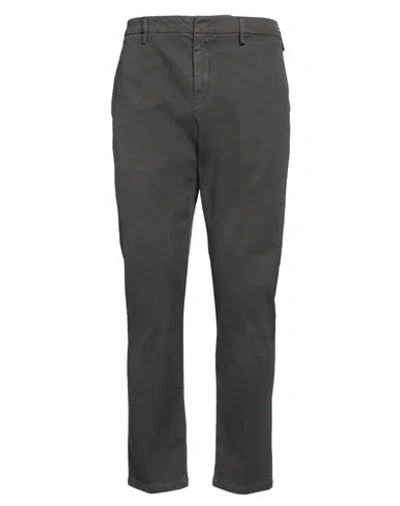 Dondup Man Pants Lead Size 30 Cotton, Elastane In Grey