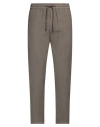 Dondup Man Pants Lead Size 34 Linen, Viscose, Elastane In Grey