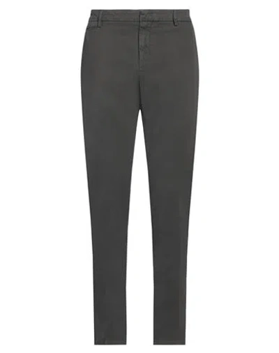 Dondup Man Pants Lead Size 33 Cotton, Elastane In Grey