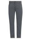 Dondup Man Pants Lead Size 38 Cotton, Cashmere, Elastane In Grey