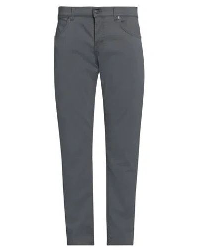 Dondup Man Pants Lead Size 38 Cotton, Cashmere, Elastane In Grey