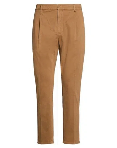 Dondup Man Pants Light Brown Size 34 Cotton, Elastane