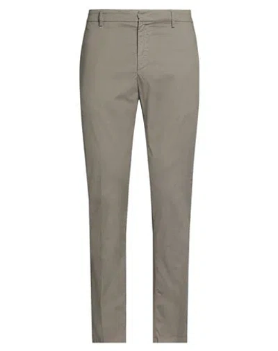 Dondup Man Pants Light Brown Size 35 Cotton, Polyester, Elastane In Gray