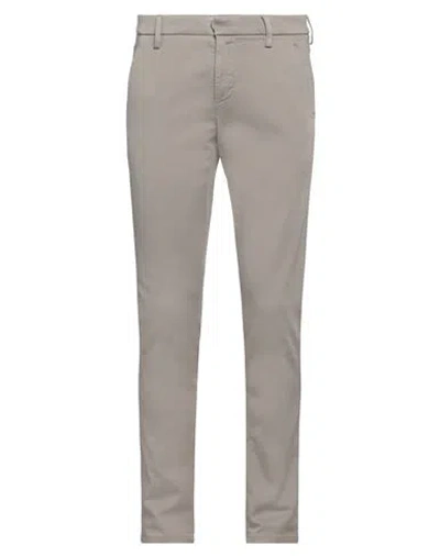 DONDUP DONDUP MAN PANTS LIGHT GREY SIZE 34 COTTON, ELASTANE