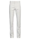 Dondup Man Pants Light Grey Size 30 Cotton, Elastane In Grey