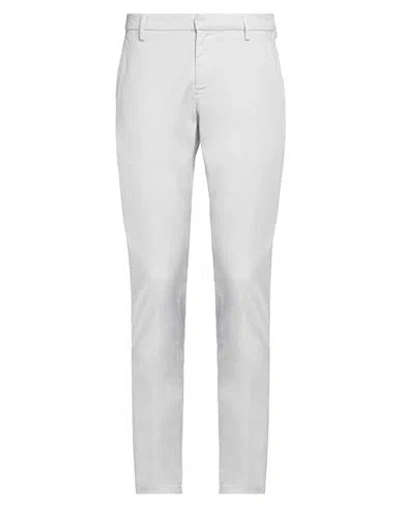 Dondup Man Pants Light Grey Size 31 Cotton, Lyocell, Elastane In White