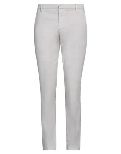 Dondup Man Pants Light Grey Size 32 Linen, Lyocell, Elastane