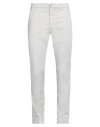 Dondup Man Pants Light Grey Size 33 Cotton, Elastane In Grey