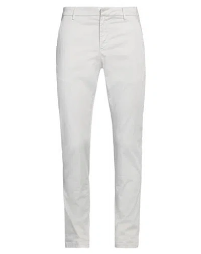 DONDUP DONDUP MAN PANTS LIGHT GREY SIZE 33 COTTON, ELASTANE