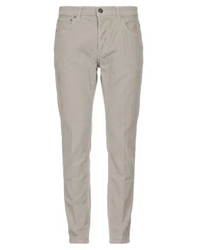 Dondup Man Pants Light Grey Size 33 Cotton, Elastane In Multi