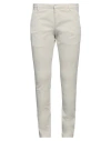Dondup Man Pants Light Grey Size 33 Cotton, Lyocell, Elastane