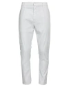 Dondup Man Pants Light Grey Size 33 Linen, Lyocell, Elastane In Grey