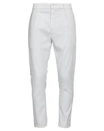 Dondup Man Pants Light Grey Size 33 Linen, Lyocell, Elastane
