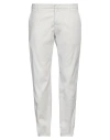 Dondup Man Pants Light Grey Size 33 Cotton, Elastane
