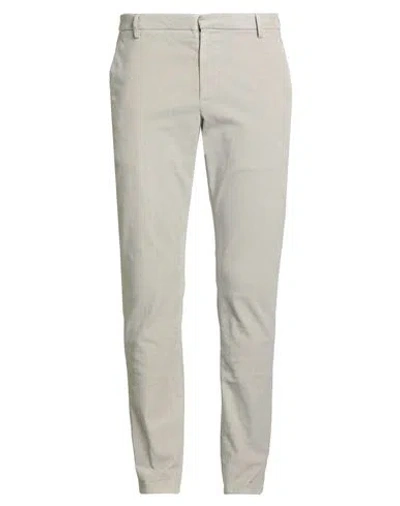 Dondup Man Pants Light Grey Size 35 Cotton, Elastane