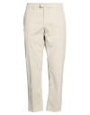 Dondup Man Pants Light Grey Size 35 Cotton, Elastane
