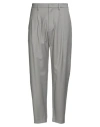 Dondup Man Pants Light Grey Size 35 Virgin Wool, Elastane In Gray