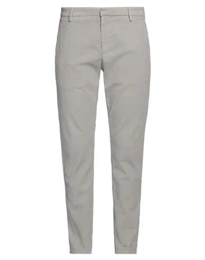 DONDUP DONDUP MAN PANTS LIGHT GREY SIZE 38 COTTON, ELASTANE