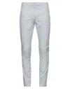 Dondup Man Pants Grey Size 35 Cotton, Polyester, Elastane In Light Grey