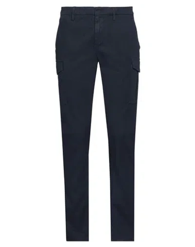 Dondup Man Pants Midnight Blue Size 35 Cotton, Elastane