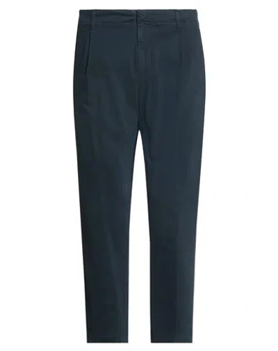 Dondup Man Pants Midnight Blue Size 35 Cotton, Elastane