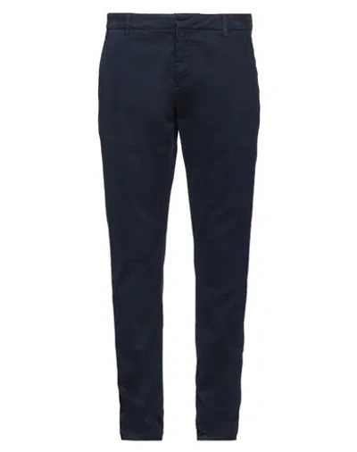 Dondup Man Pants Midnight Blue Size 38 Cotton, Elastane